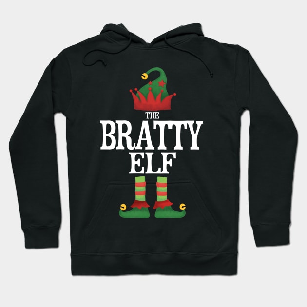 Bratty Elf Matching Family Group Christmas Party Pajamas Hoodie by uglygiftideas